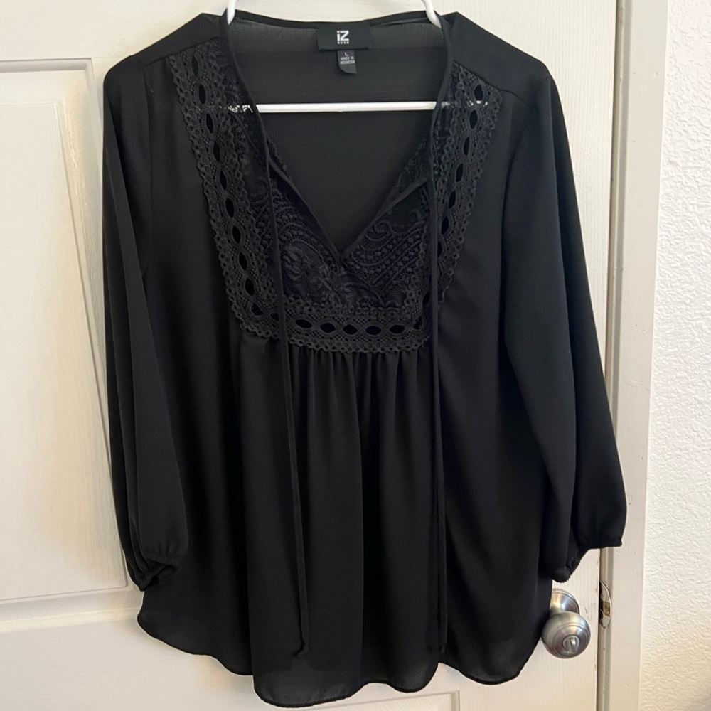 Sheer black top